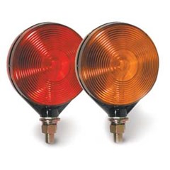 A 2353038 - 4' PEDESTAL AMBER LIGHT