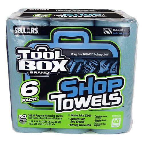 A 54416 - TOOLBOX® Z400 ROLL OF SHOP TOWELS - 6 PACK